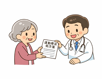 運動療法処方箋受け取り