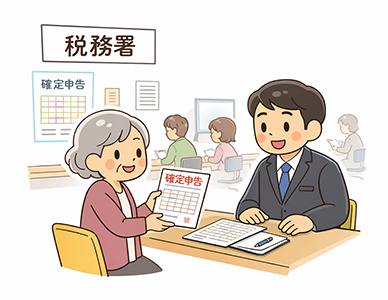 税務署で申告手続き