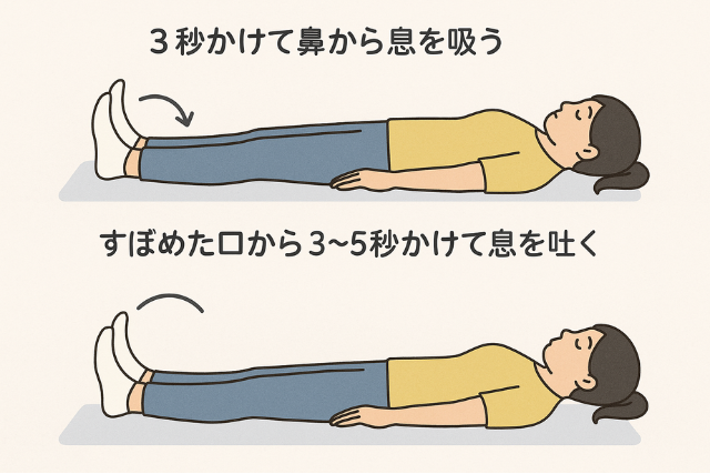 横たわる女性