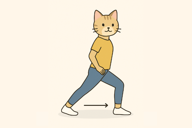 ふくらはぎを伸ばすストレッチ