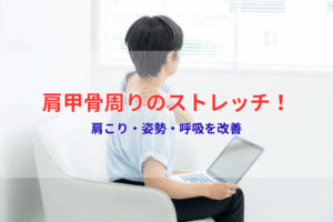座ってできる肩甲骨周りのストレッチ9選！肩こり・姿勢・呼吸を改善